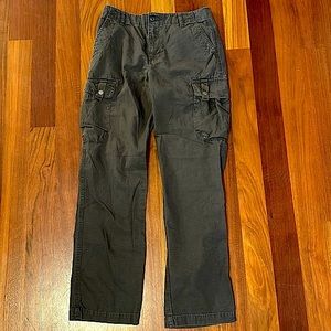 Chaps boys pants - size 14 - brown with snap cargo pockets